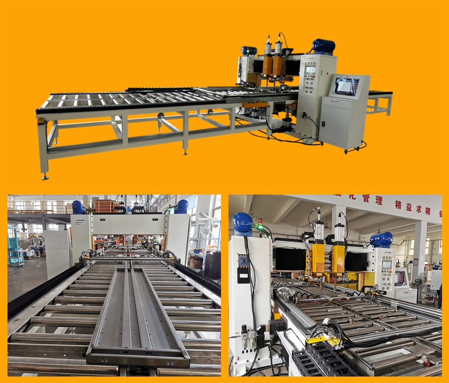 谷物烘干机门板加强筋龙门焊生产线 谷物烘干机门板加强筋龙门焊生产线